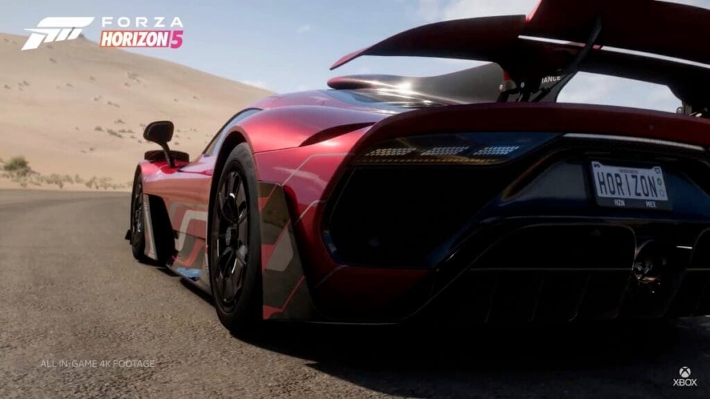 Image of a Sports Car on the Road in Forza Horizon 5